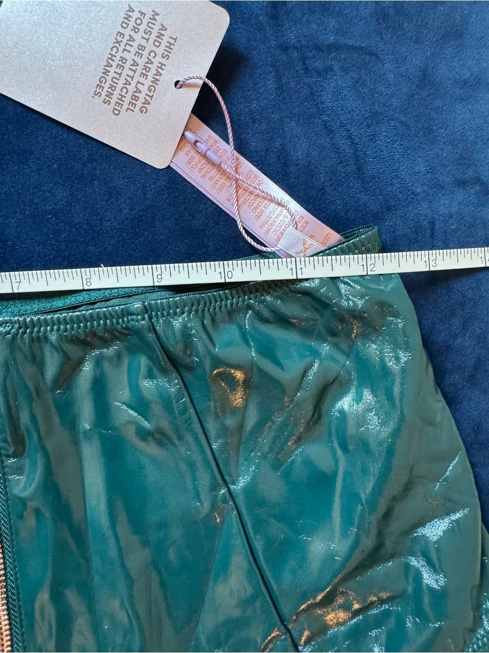 Savage X Fenty Leather Tease Vinyl Bandeau & High-Waisted Panty | Green | NWT - Picture 12 of 14